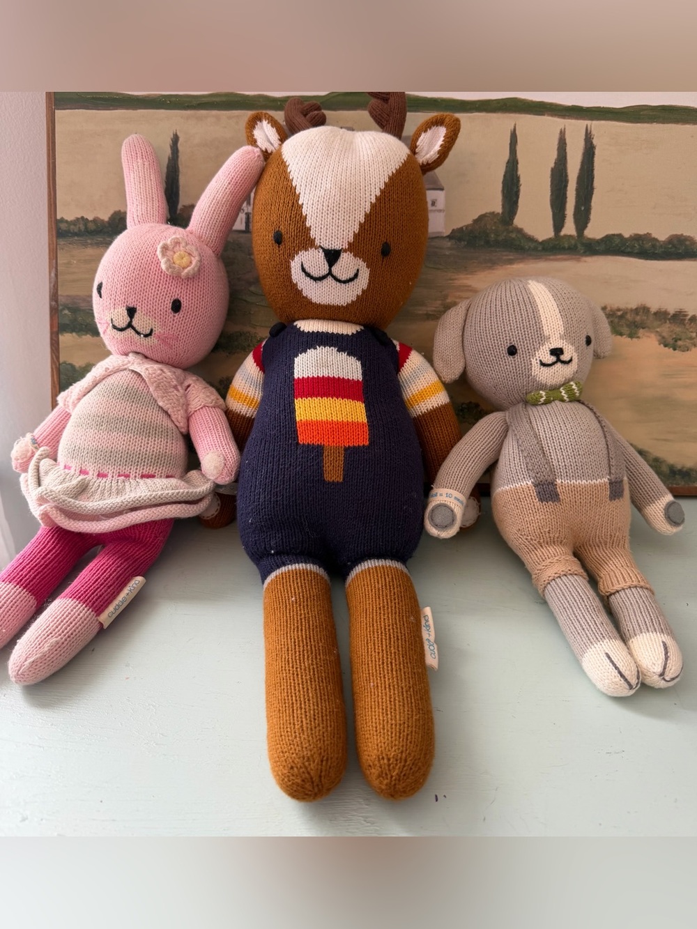 Cuddle and Kind Doll Lot 3 Bunny Deer & Dog